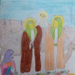 نقاشی با موضوع عید غدیر کاری از خدیجه سادات حسینی 10 ساله از مشهد